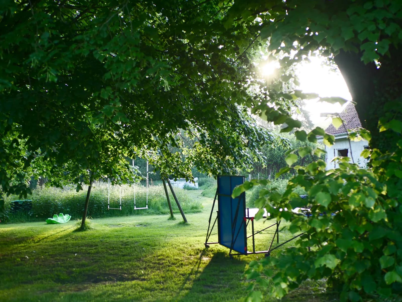 Jardin arboré et espace de jeux extérieur